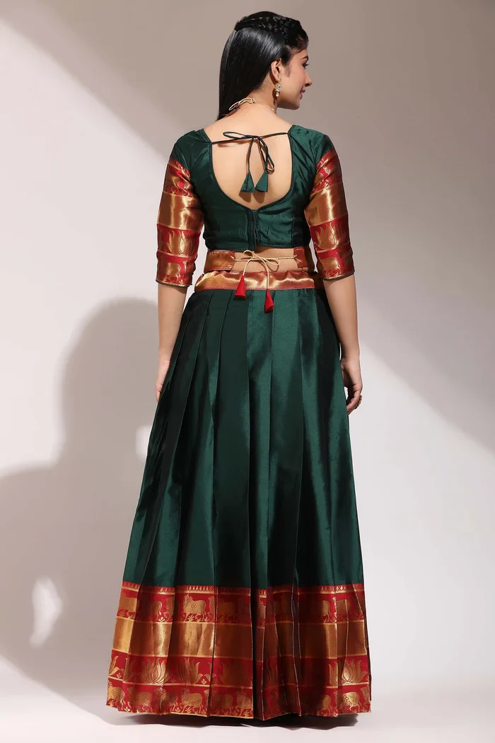 South Indian Festival Traditional Half Saree LotusPattu - Image 17