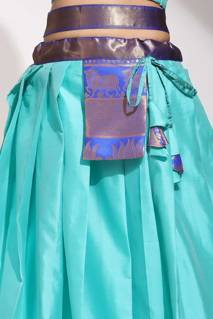 South Indian Festival Traditional Half Saree LotusPattu - Image 41