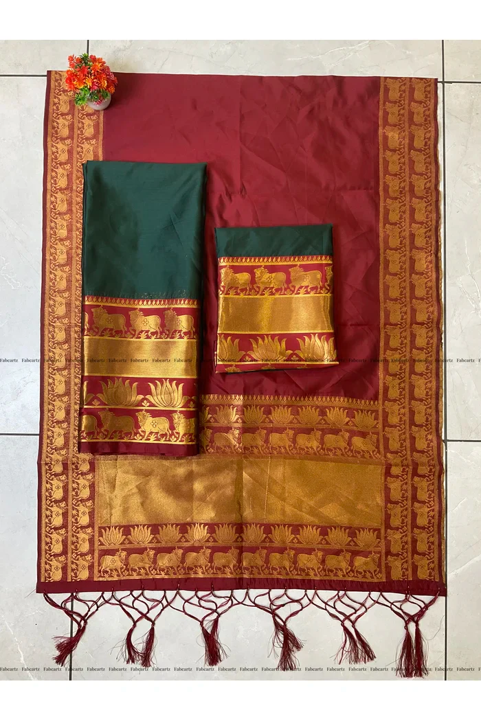 South Indian Festival Traditional Half Saree LotusPattu - Image 58