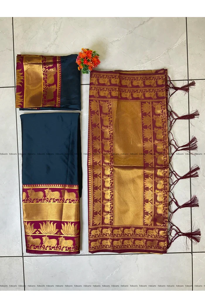 South Indian Festival Traditional Half Saree LotusPattu - Image 66