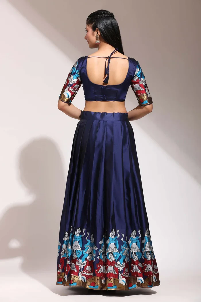 South Indian Festival Traditional Half Saree Dhingli - Image 17