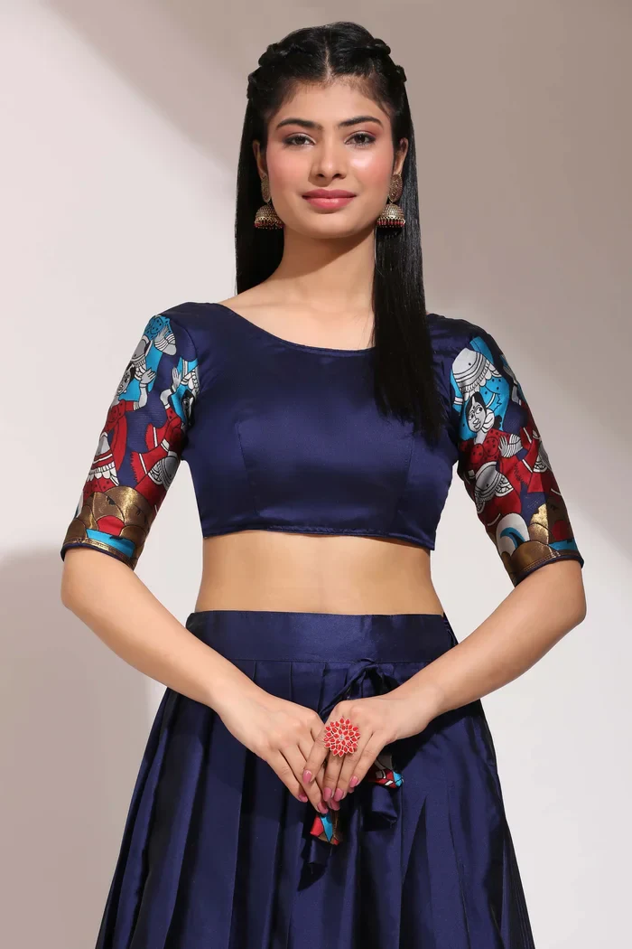 South Indian Festival Traditional Half Saree Dhingli - Image 18