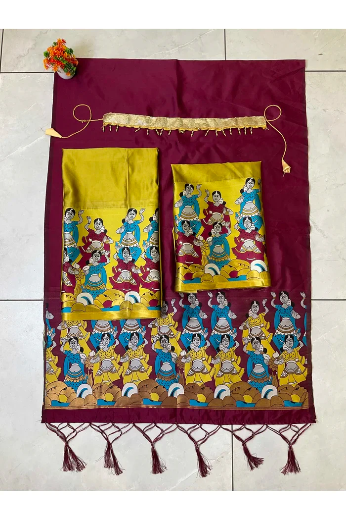 South Indian Festival Traditional Half Saree Dhingli - Image 75