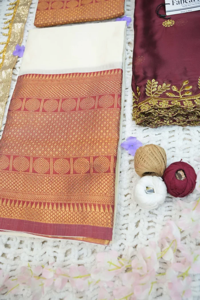 South Indian Festival Traditional Half Saree Saraswati - Image 26