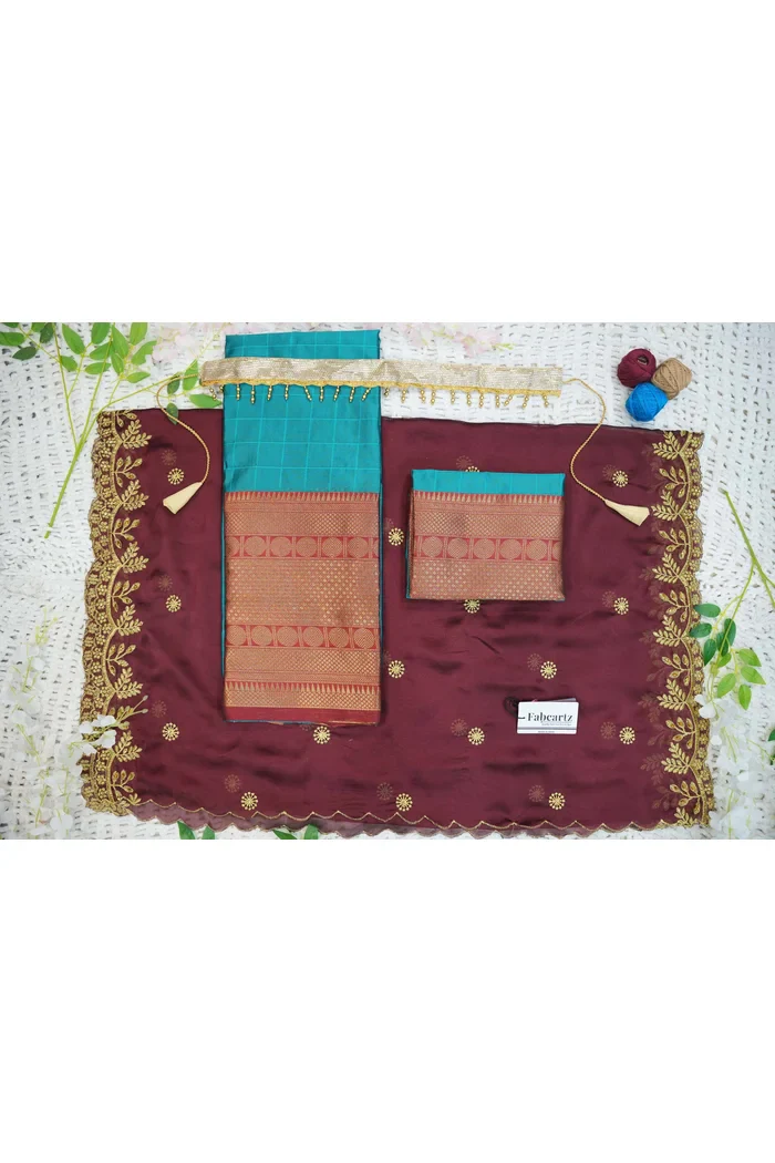 South Indian Festival Traditional Half Saree Saraswati - Image 33