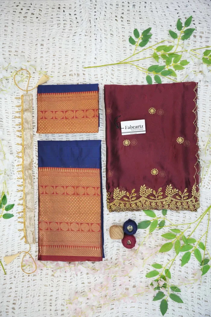 South Indian Festival Traditional Half Saree Saraswati - Image 36