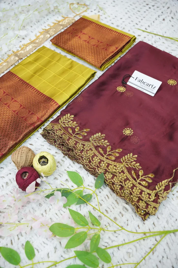 South Indian Festival Traditional Half Saree Saraswati - Image 45