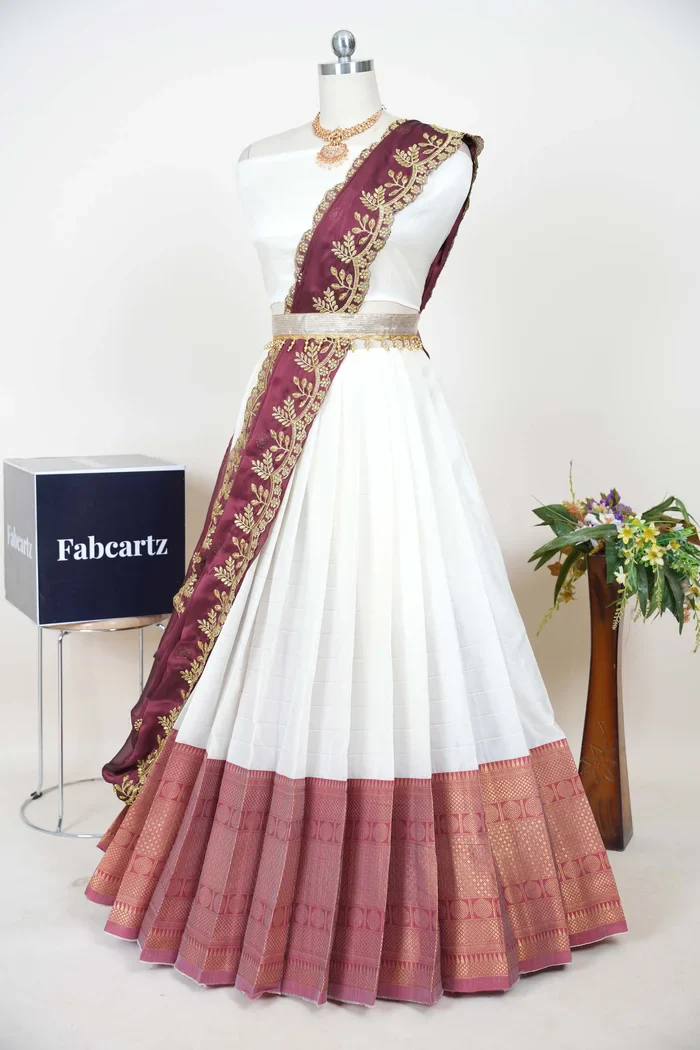 South Indian Festival Traditional Half Saree Saraswati - Image 6