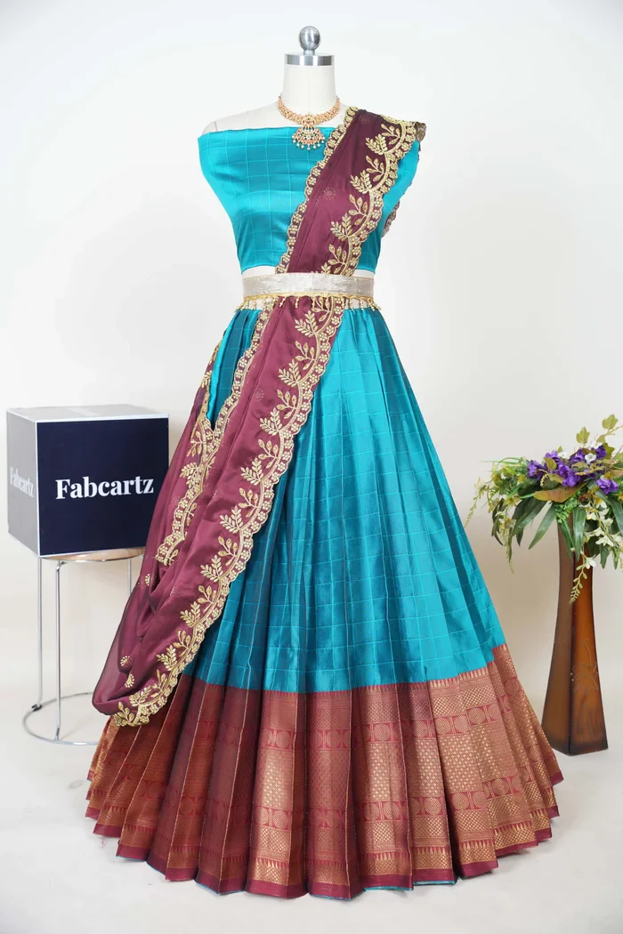 South Indian Festival Traditional Half Saree Saraswati - Image 7