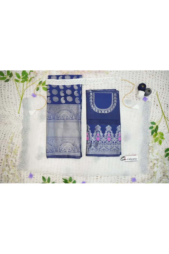South Indian Festival Traditional Half Saree SilverKeri - Image 22
