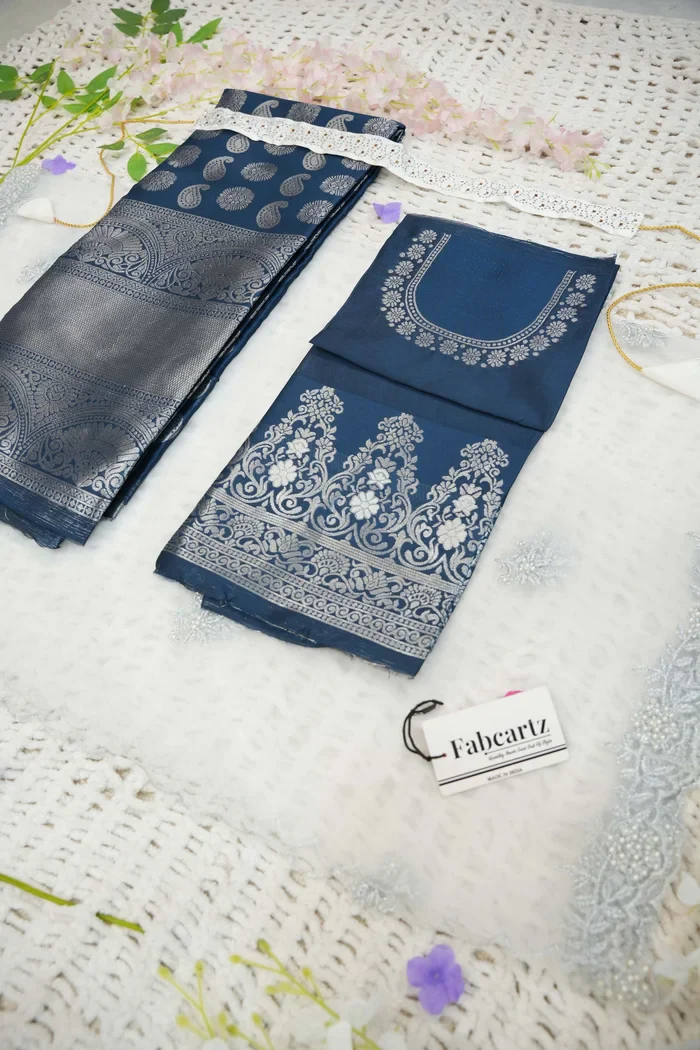 South Indian Festival Traditional Half Saree SilverKeri - Image 44