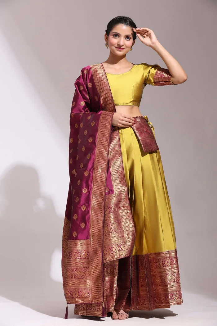 South Indian Festival Traditional Half Saree Aaradhya - Image 3