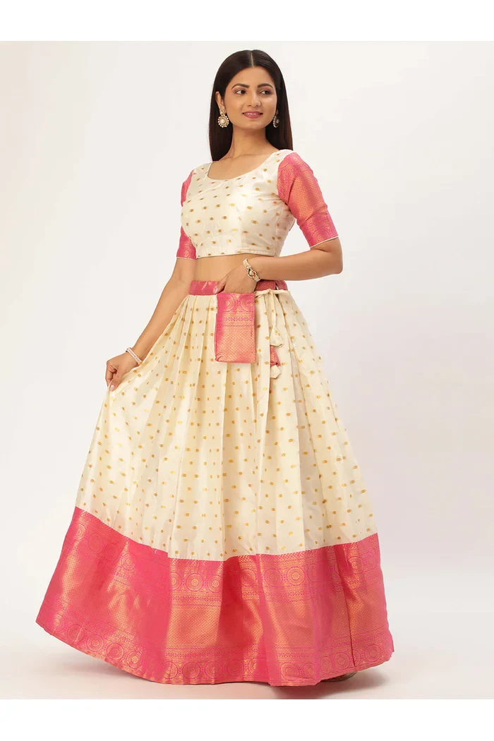 South Indian Festival Traditional Half Saree Aarjoo - Image 4