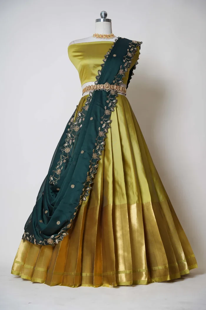 South Indian Festival Traditional Half Saree Aghora - Image 35