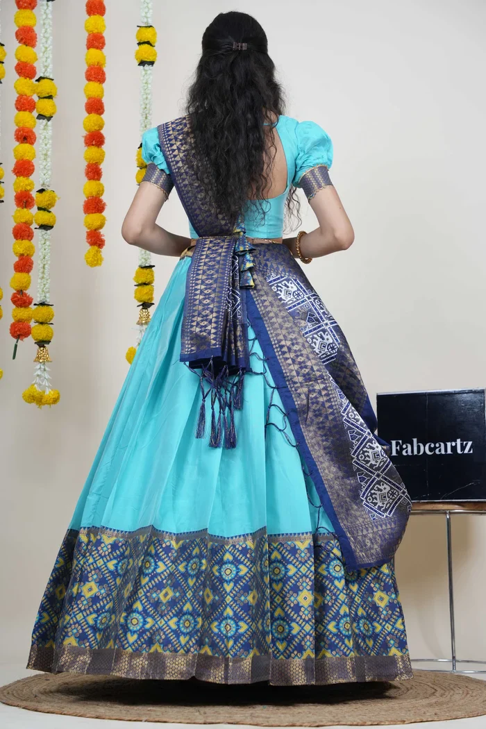 South Indian Festival Traditional Half Saree ArrowPattu - Image 18