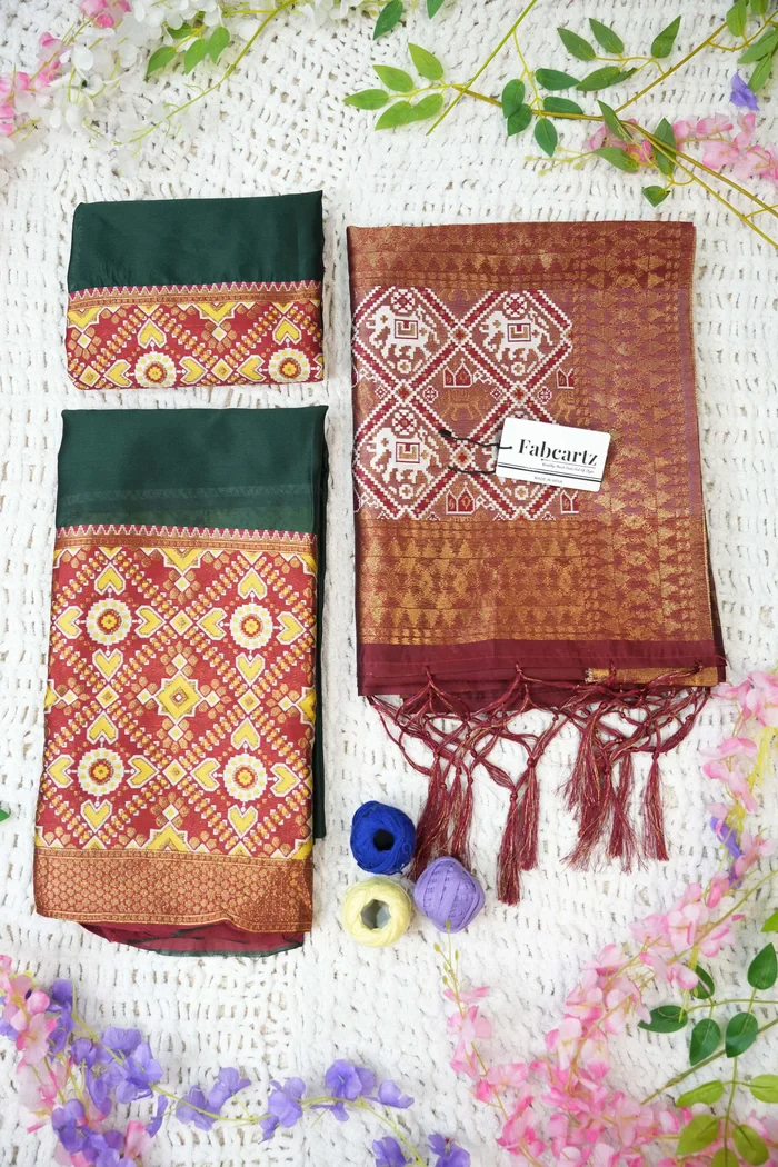 South Indian Festival Traditional Half Saree ArrowPattu - Image 28