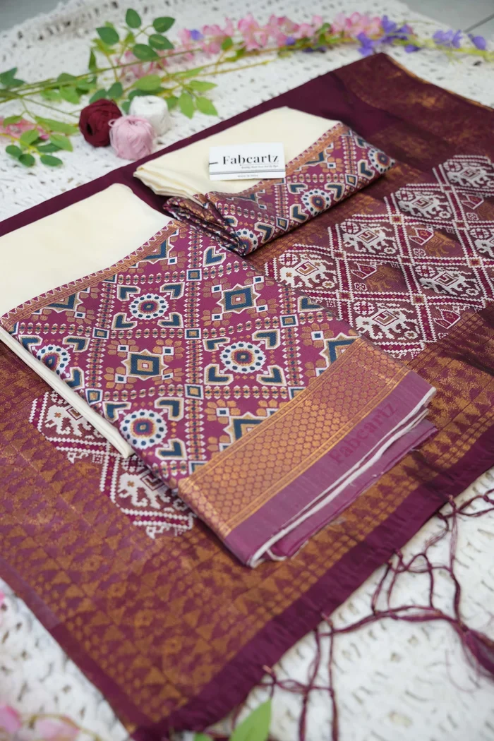 South Indian Festival Traditional Half Saree ArrowPattu - Image 37