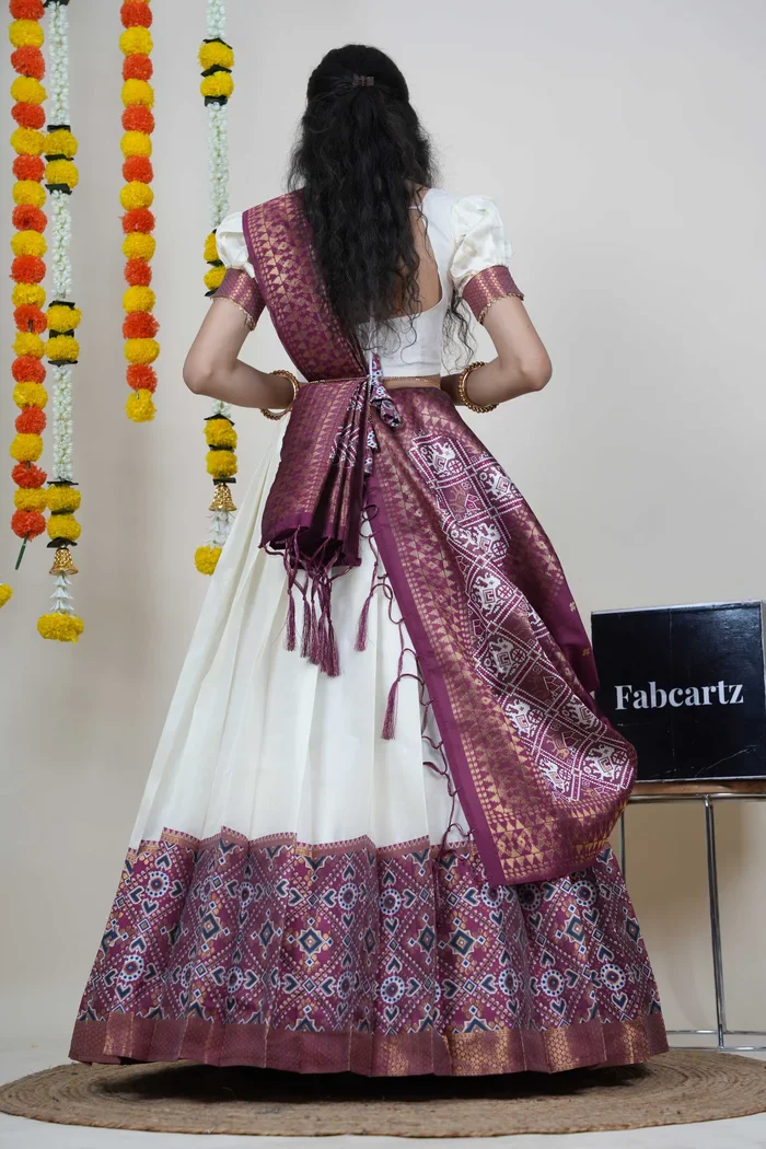 South Indian Festival Traditional Half Saree ArrowPattu - Image 7