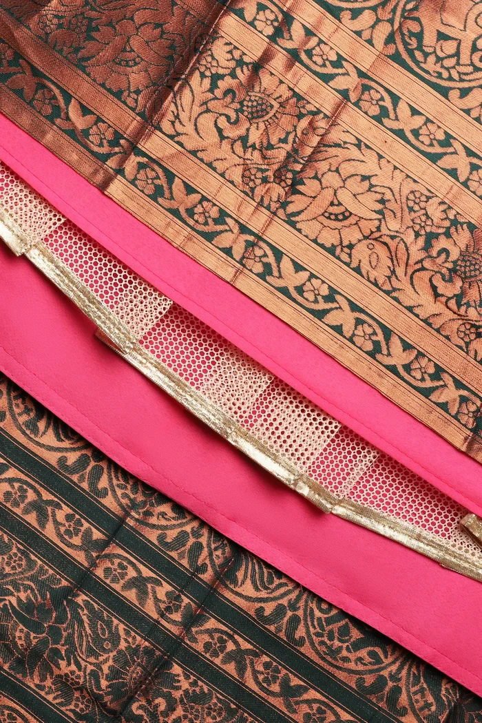South Indian Festival Traditional Half Saree CloverPattu - Image 10