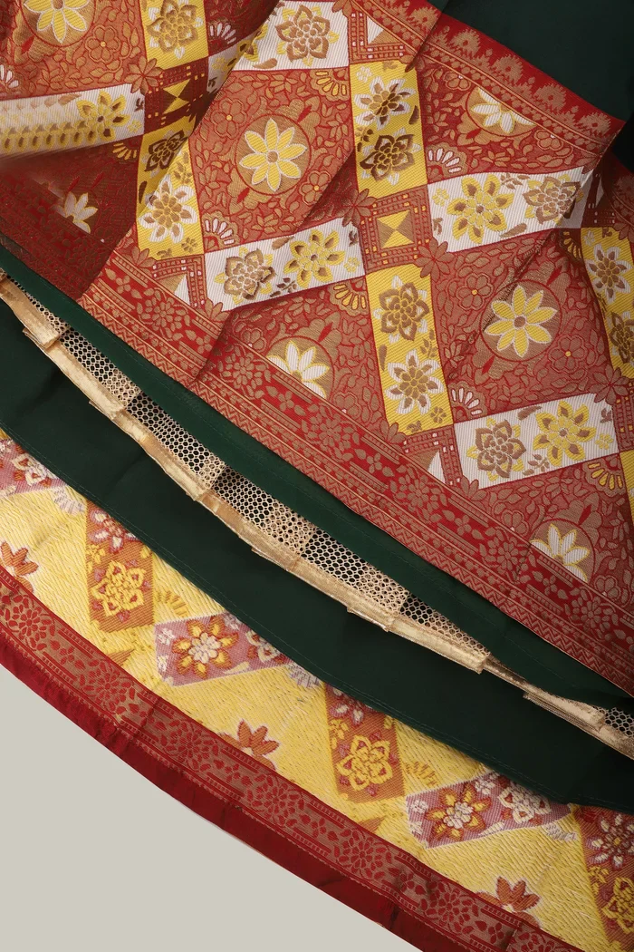 South Indian Festival Traditional Half Saree Crax Pattu - Image 10