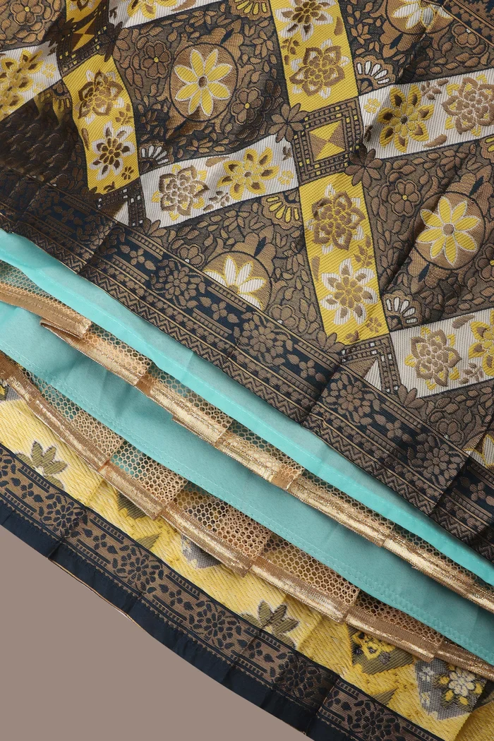South Indian Festival Traditional Half Saree Crax Pattu - Image 33