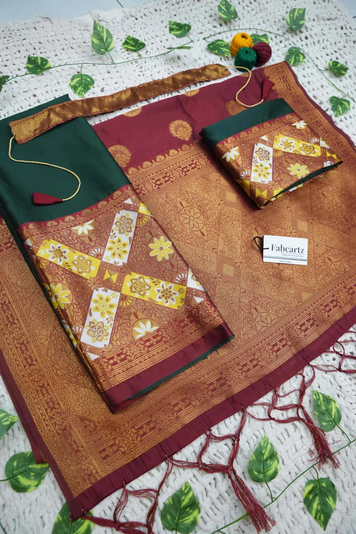 South Indian Festival Traditional Half Saree Crax Pattu - Image 59