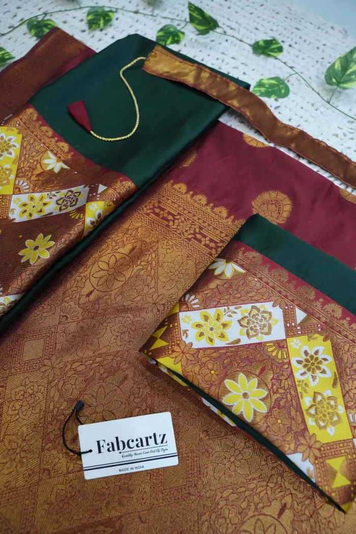 South Indian Festival Traditional Half Saree Crax Pattu - Image 60