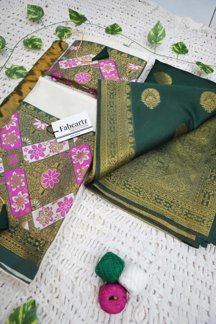 South Indian Festival Traditional Half Saree Crax Pattu - Image 64