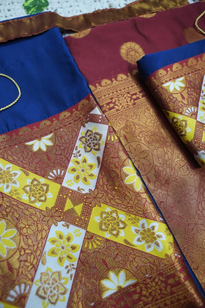 South Indian Festival Traditional Half Saree Crax Pattu - Image 80
