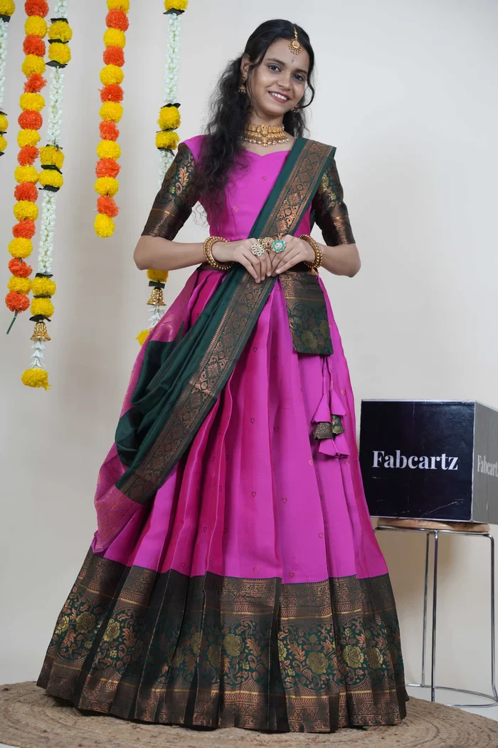 South Indian Festival Traditional Half Saree DilwalePattu - Image 24