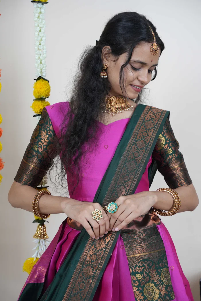 South Indian Festival Traditional Half Saree DilwalePattu - Image 29
