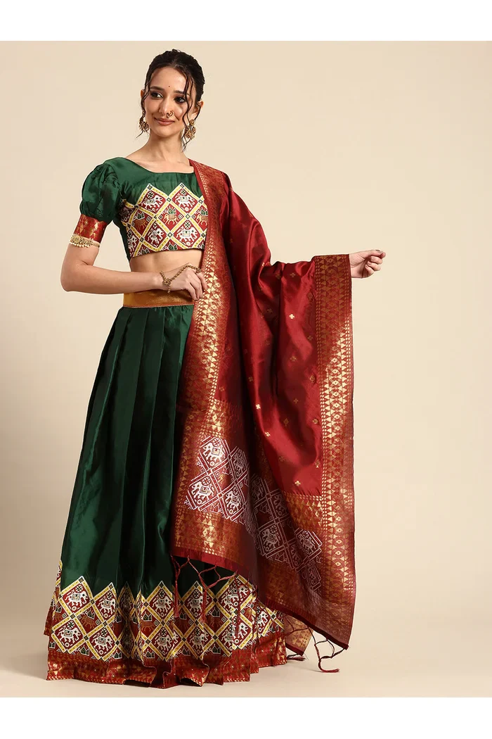 South Indian Festival Traditional Half Saree GajjaPattu