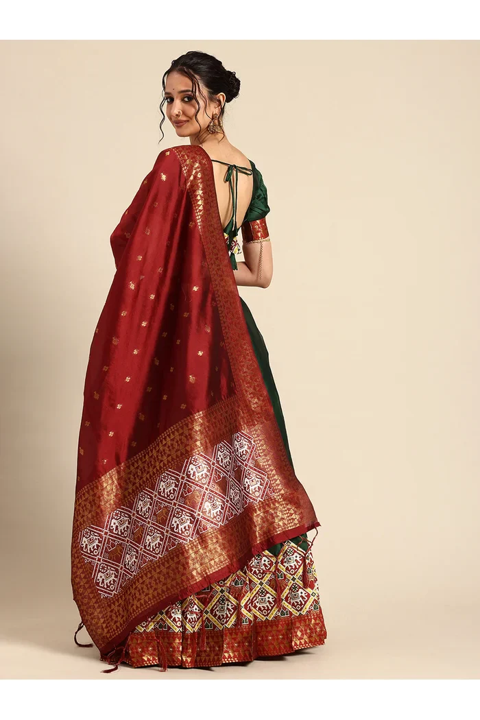 South Indian Festival Traditional Half Saree GajjaPattu - Image 2