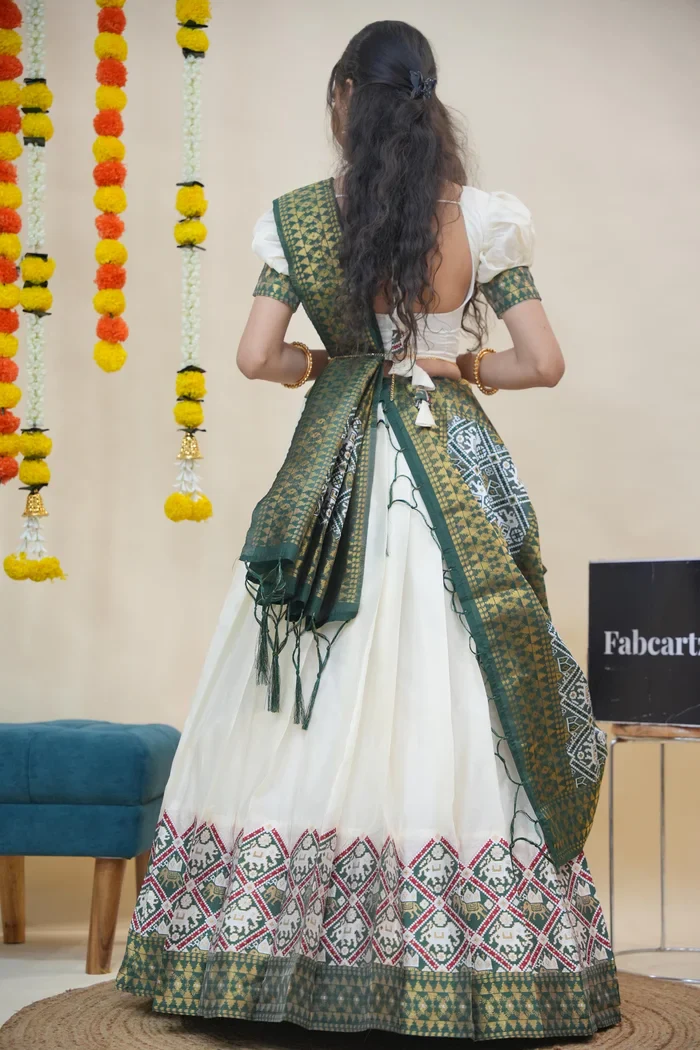 South Indian Festival Traditional Half Saree GajjaPattu - Image 20