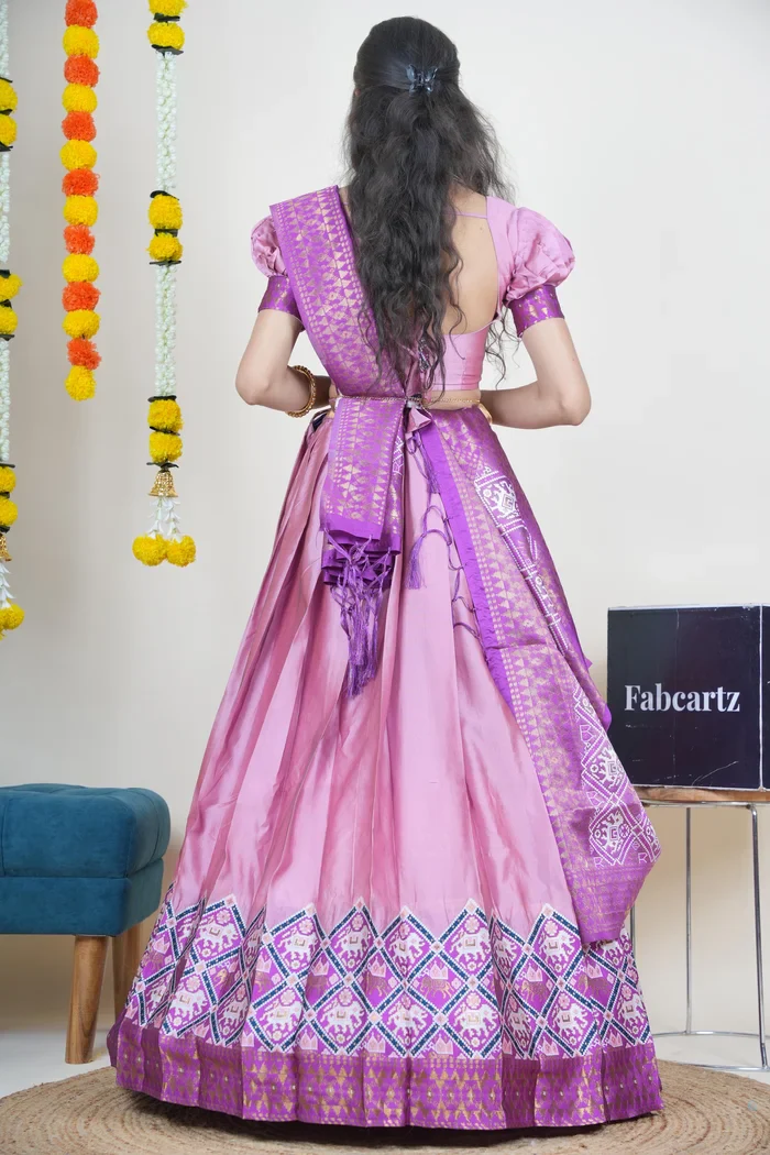 South Indian Festival Traditional Half Saree GajjaPattu - Image 24