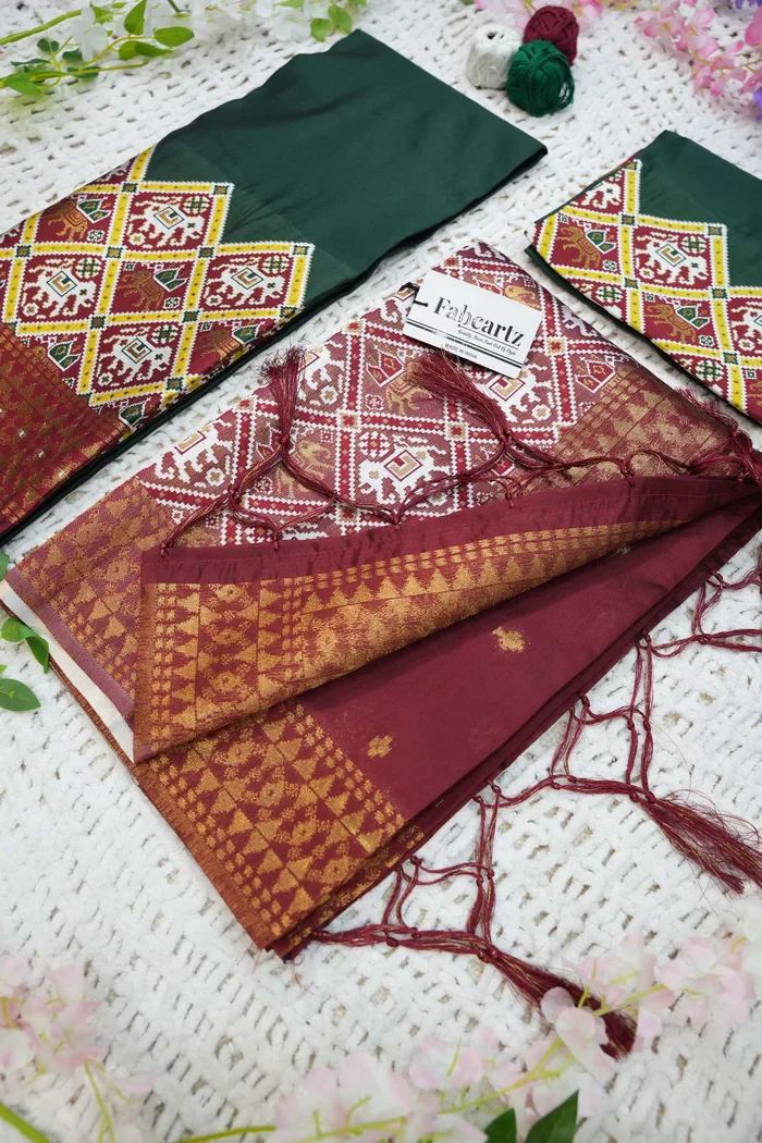 South Indian Festival Traditional Half Saree GajjaPattu - Image 31