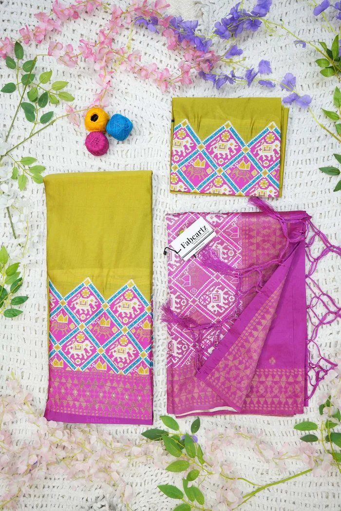 South Indian Festival Traditional Half Saree GajjaPattu - Image 44