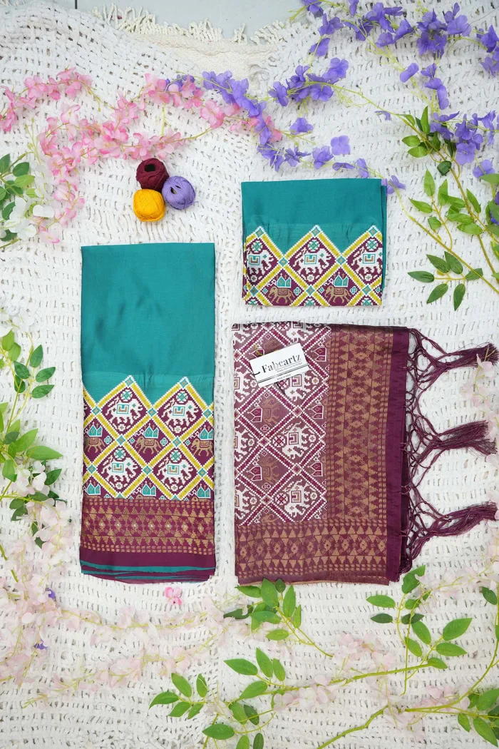 South Indian Festival Traditional Half Saree GajjaPattu - Image 10