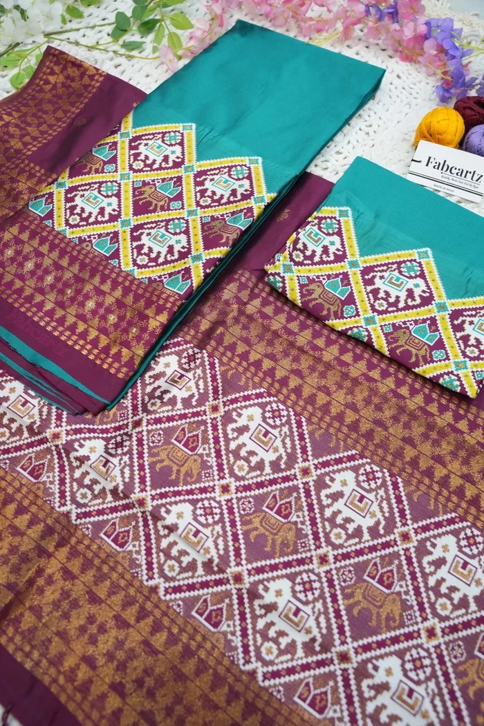 South Indian Festival Traditional Half Saree GajjaPattu - Image 14
