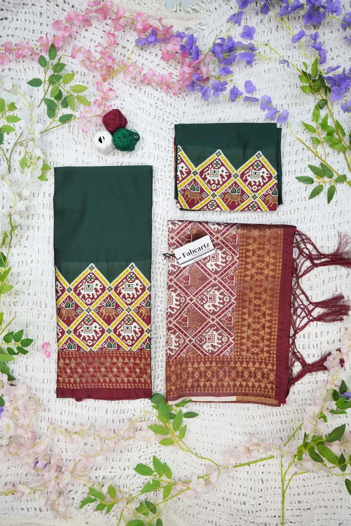 South Indian Festival Traditional Half Saree GajjaPattu - Image 2
