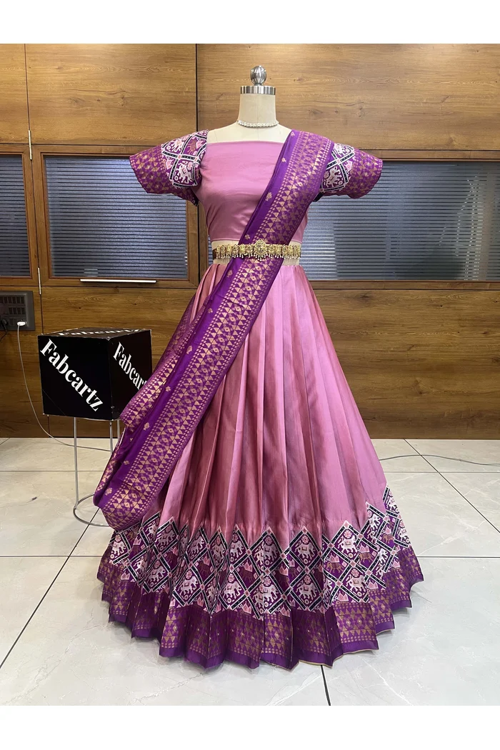 South Indian Festival Traditional Half Saree GajjaPattu - Image 32