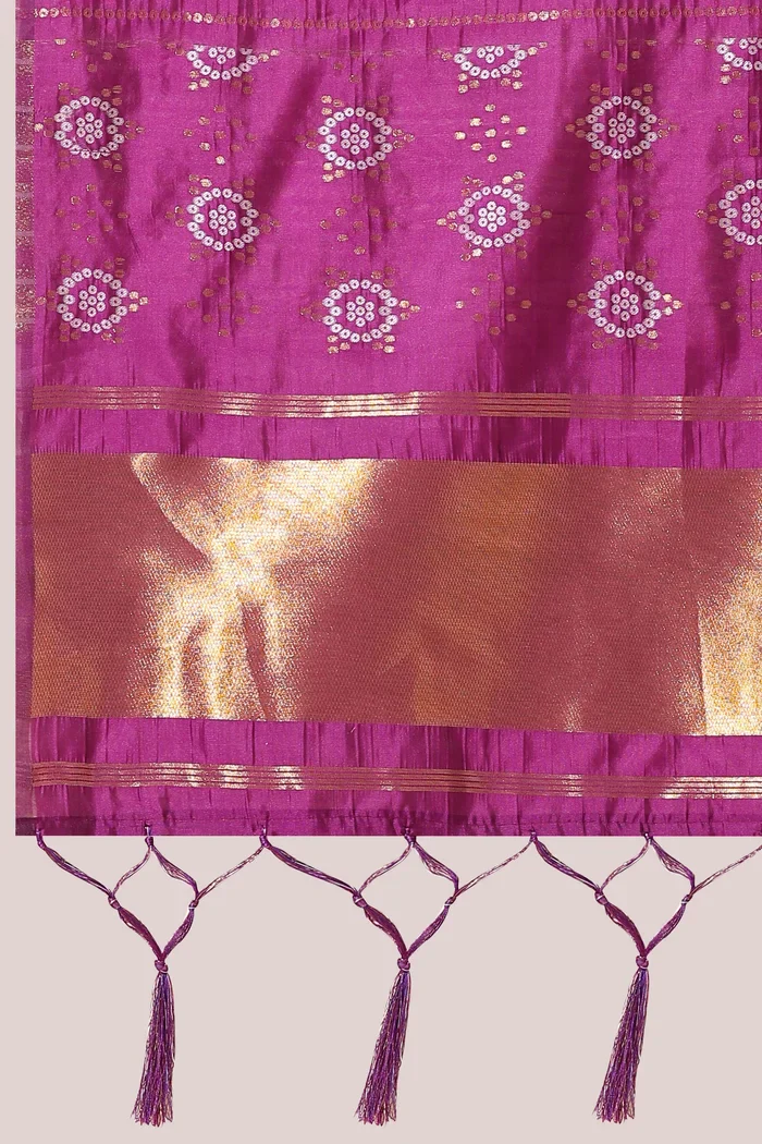 South Indian Festival Traditional Half Saree Gujarati Bandhini - Image 33