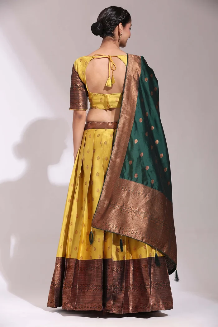 South Indian Festival Traditional Half Saree Kantara - Image 90