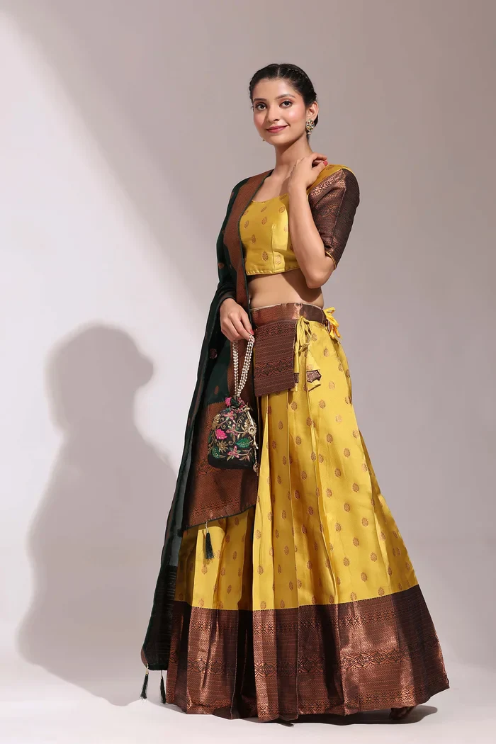 South Indian Festival Traditional Half Saree Kantara - Image 91
