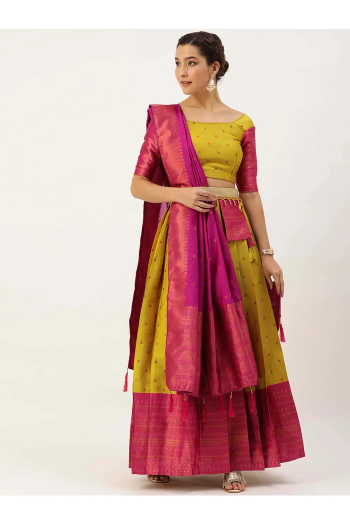 South Indian Festival Traditional Half Saree Langhar - Image 10