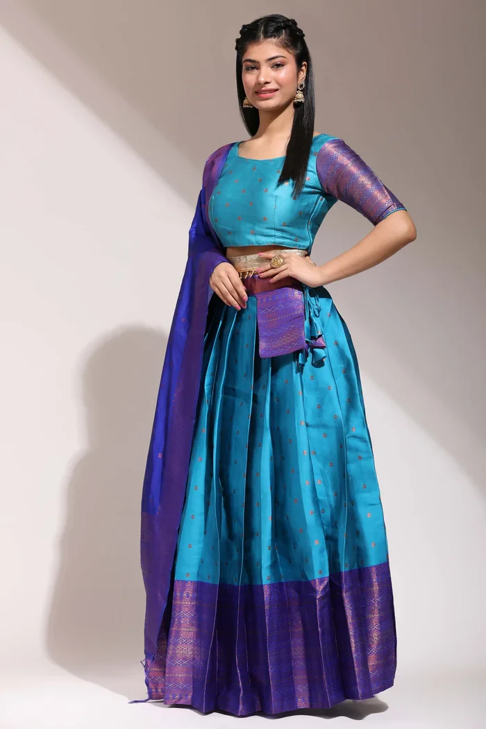 South Indian Festival Traditional Half Saree Langhar - Image 35