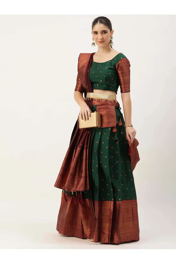 South Indian Festival Traditional Half Saree Langhar - Image 43