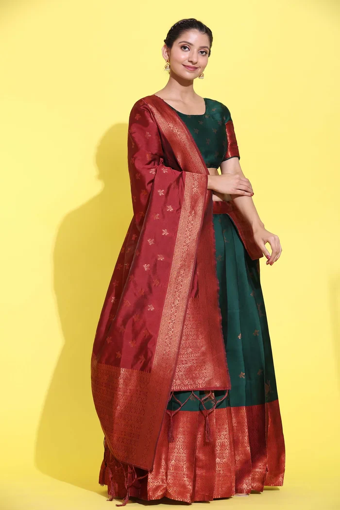 South Indian Festival Traditional Half Saree LichiSparrow - Image 20