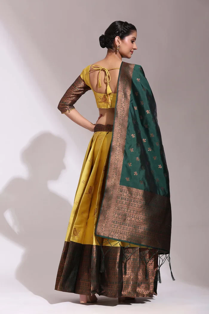 South Indian Festival Traditional Half Saree LichiSparrow - Image 27