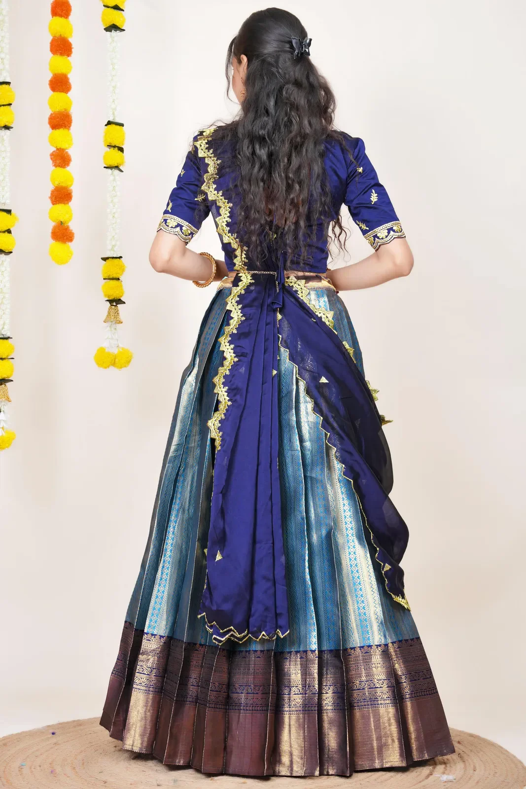 South Indian Festival Traditional Half Saree LineShower - Image 60